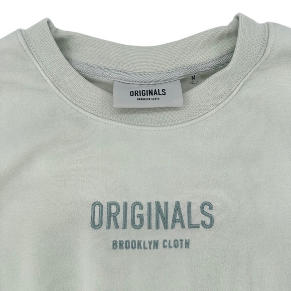 Originals Brooklyn Cloth Logo Crewneck Sweatshirt Sage Green NWT M - Picture 4 of 13
